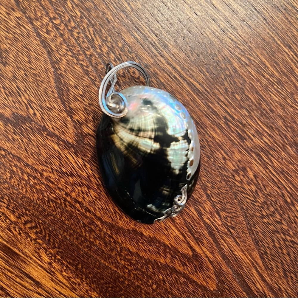 Artisan Handcrafted Abalone Wire-wrapped Pendant